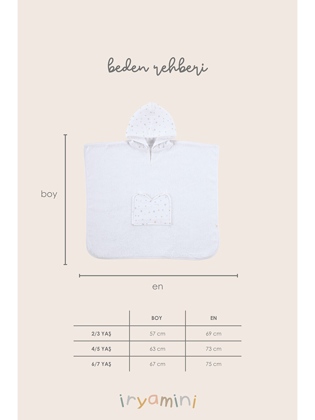 Dreamer Organik Pamuk Müslin Detaylı Çocuk Panço Beyaz-2