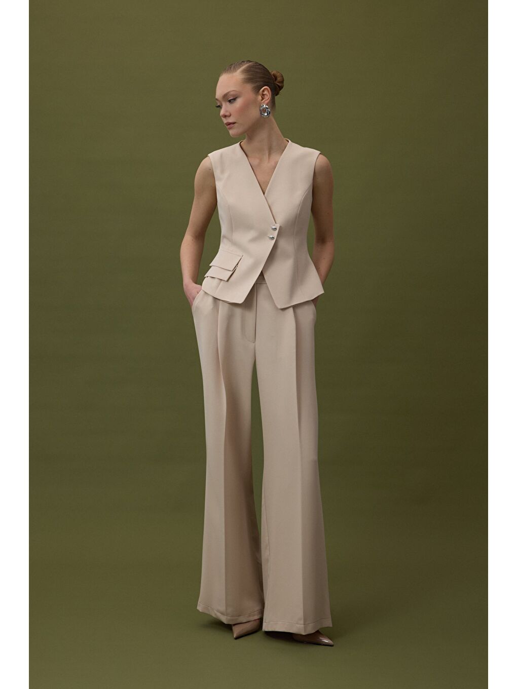 Sofia Palazzo Pantolon - Bej