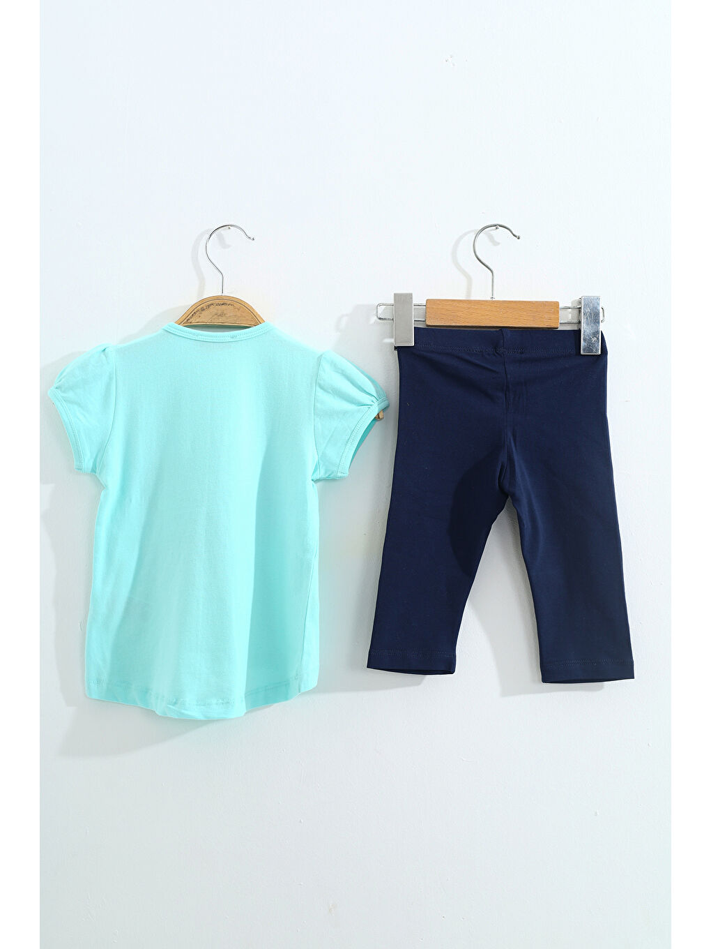 Yeşil Kız Çocuk Pale Danslı Kız Baskılı Kaprili Takım-2