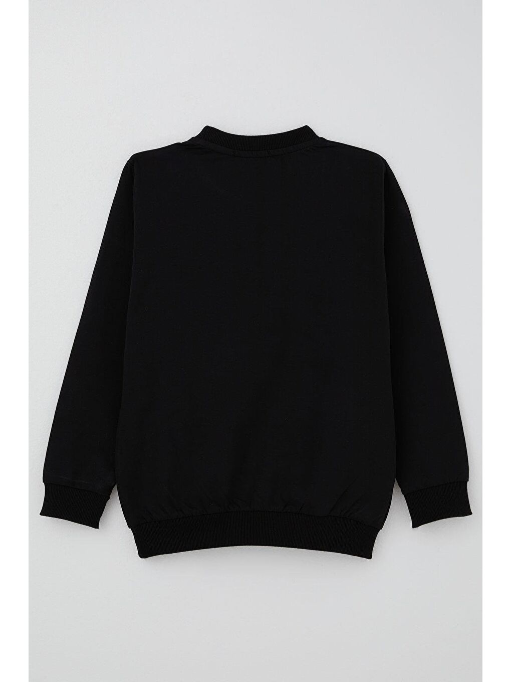 Erkek Çocuk Sweatshirt Yazı Baskılı Siyah (8-14 Yaş)-1
