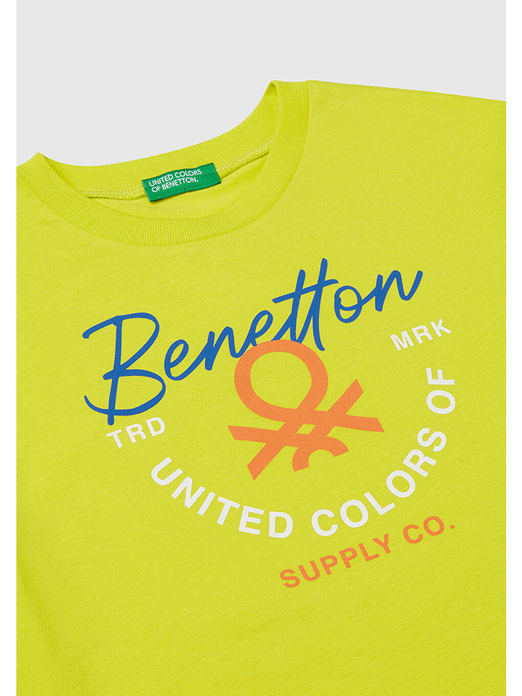 Erkek Çocuk Sarı Benetton Logo Baskılı T-Shirt-2