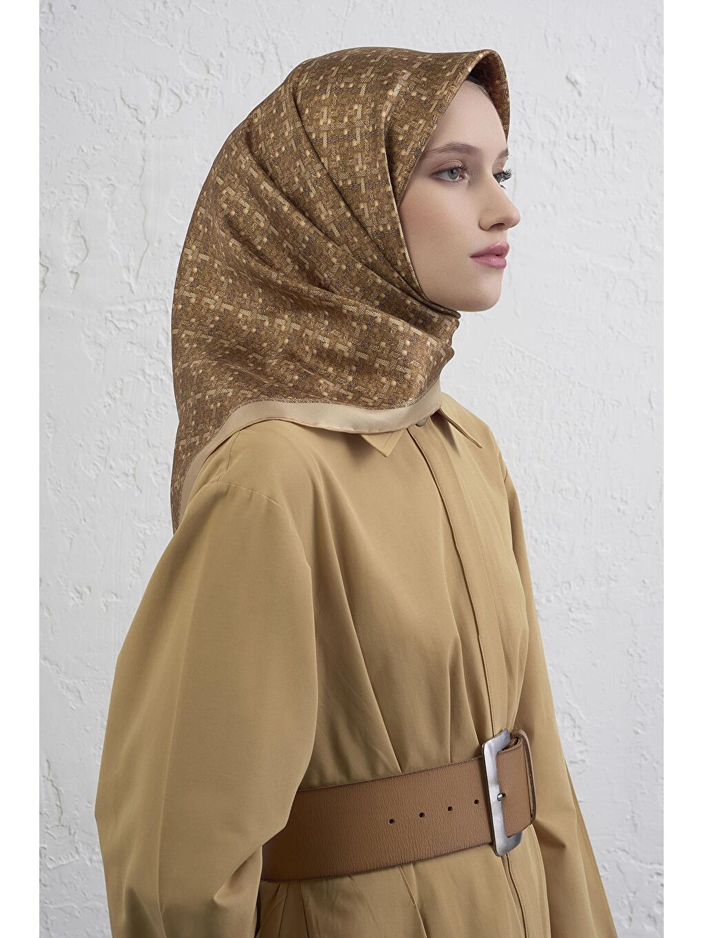 Sarı Saf İpek Sura Eşarp 9405D 06-1