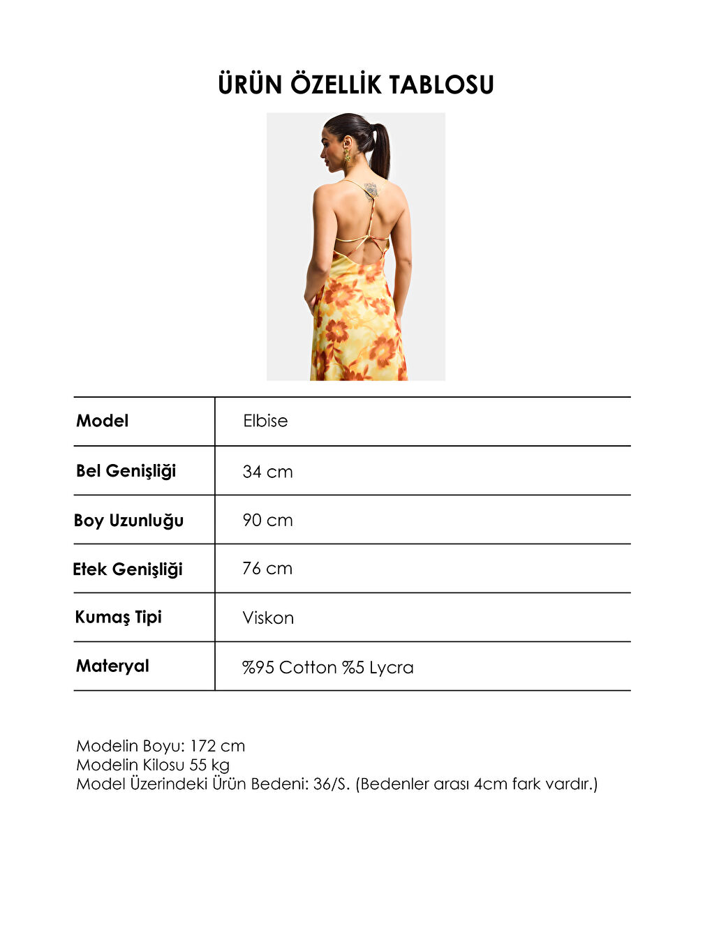 Kadın Sarı Baskılı s6 Çiçek Desen-4 Maxi Boy Özel Tasarım Elastan Elbise-4