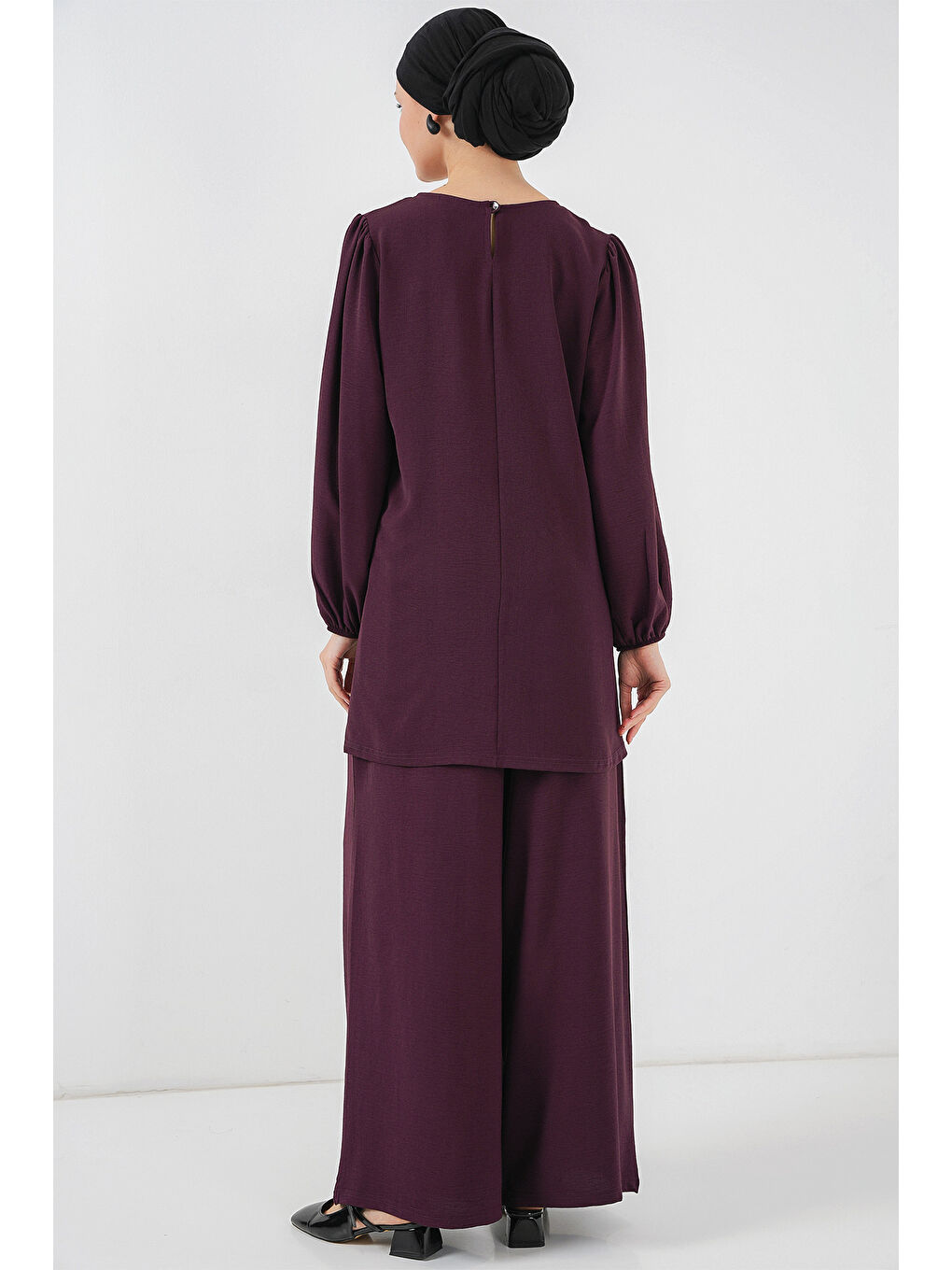 Ayrobin Tunik Pantolon Alt Üst Takım 6712 - Mürdüm-5