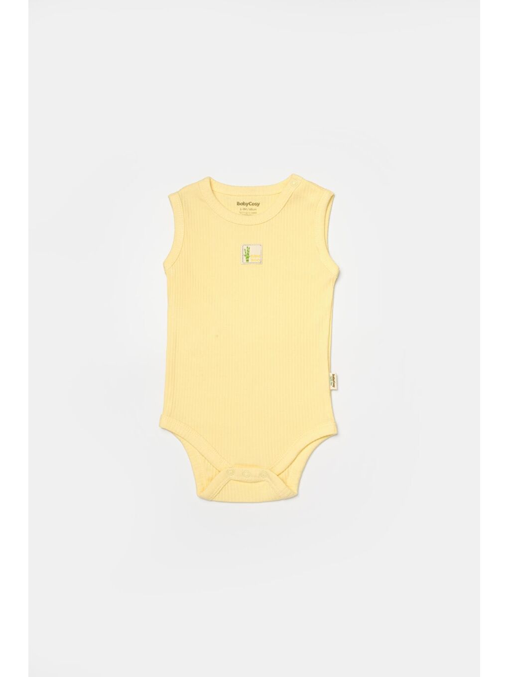 Sarı Bebek 2 Parça Kolsuz Body, %50 Bambu - %50 Organik Pamuk, Bebek ve Yenidoğan Serisi - CSYB9013-2
