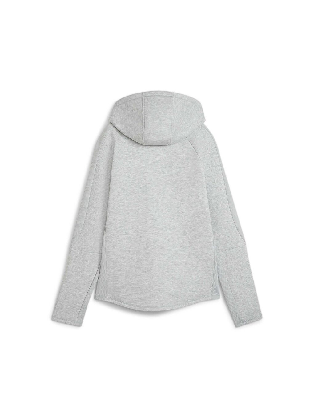 Gri EVOSTRIPE Kadın Fermuarlı Kapüşonlu Sweatshirt-4