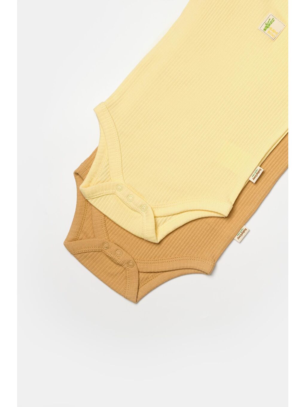 Sarı Bebek 2 Parça Kolsuz Body, %50 Bambu - %50 Organik Pamuk, Bebek ve Yenidoğan Serisi - CSYB9013-7