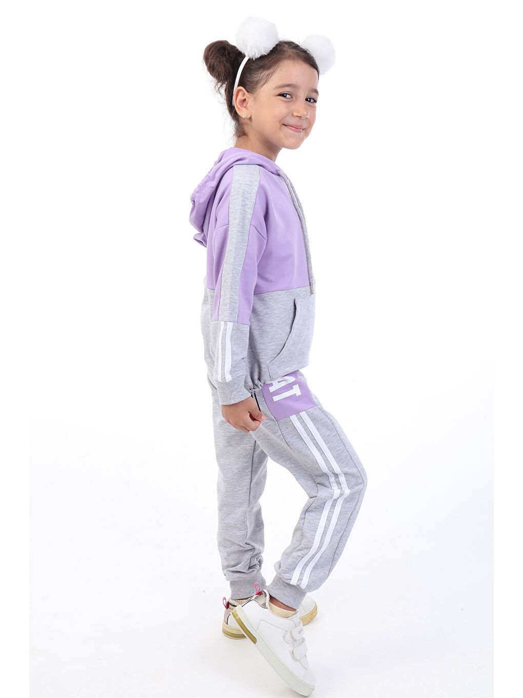 Toontoykids Lila Kız Çocuk Baskılı Eşofman Takım