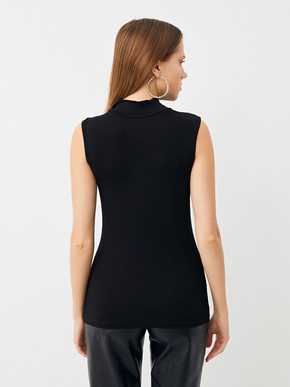 Kadın Siyah Kolsuz Body-3