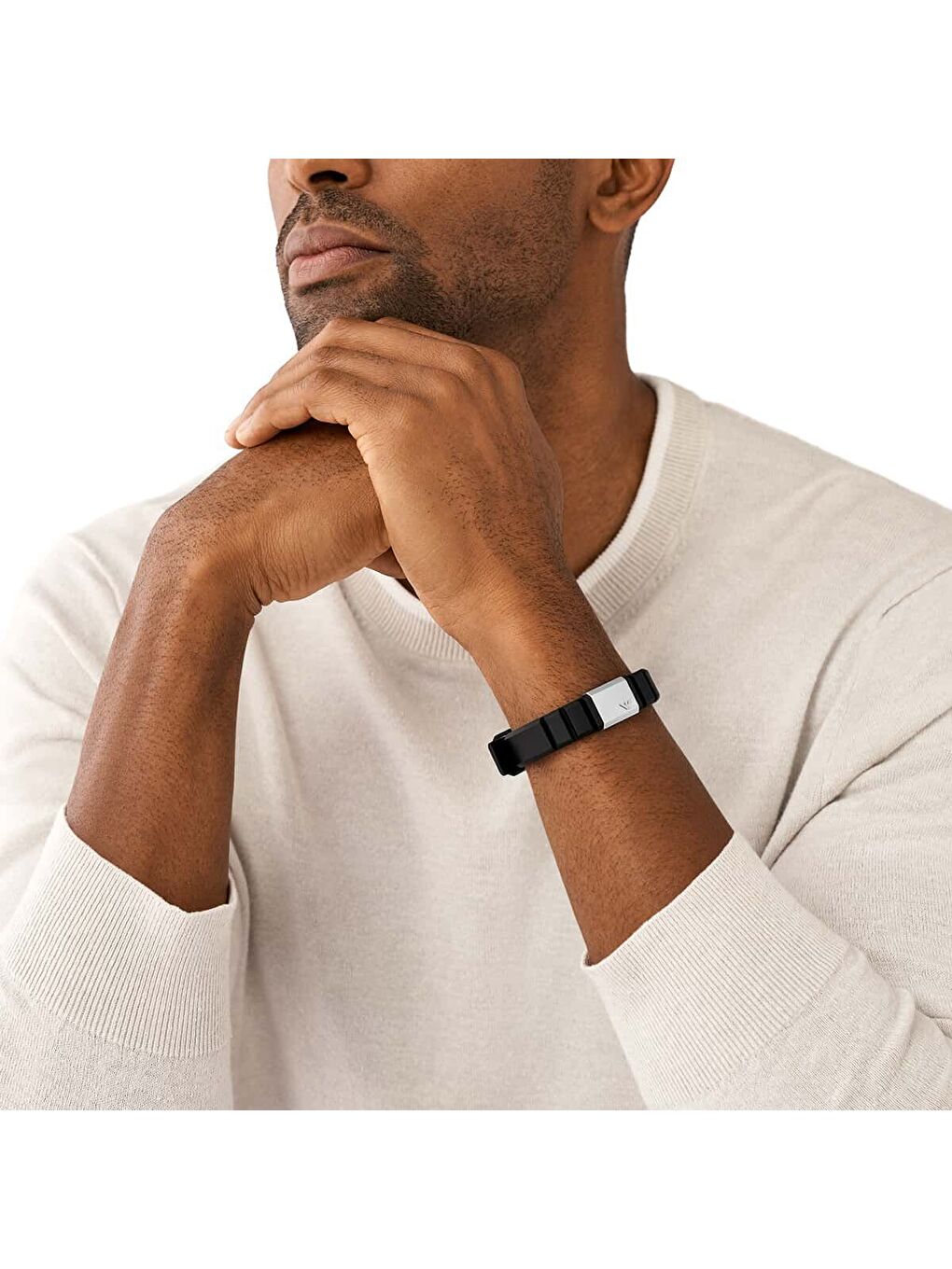 Siyah AJEGS3079-040 Erkek Bileklik-2