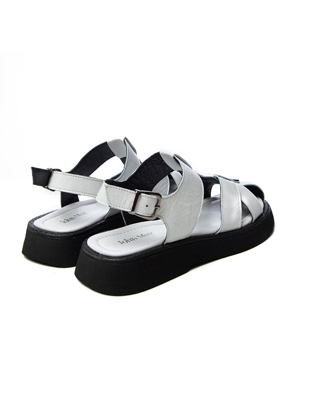 Kadın Sandalet GTN-20763 Beyaz Analin-3