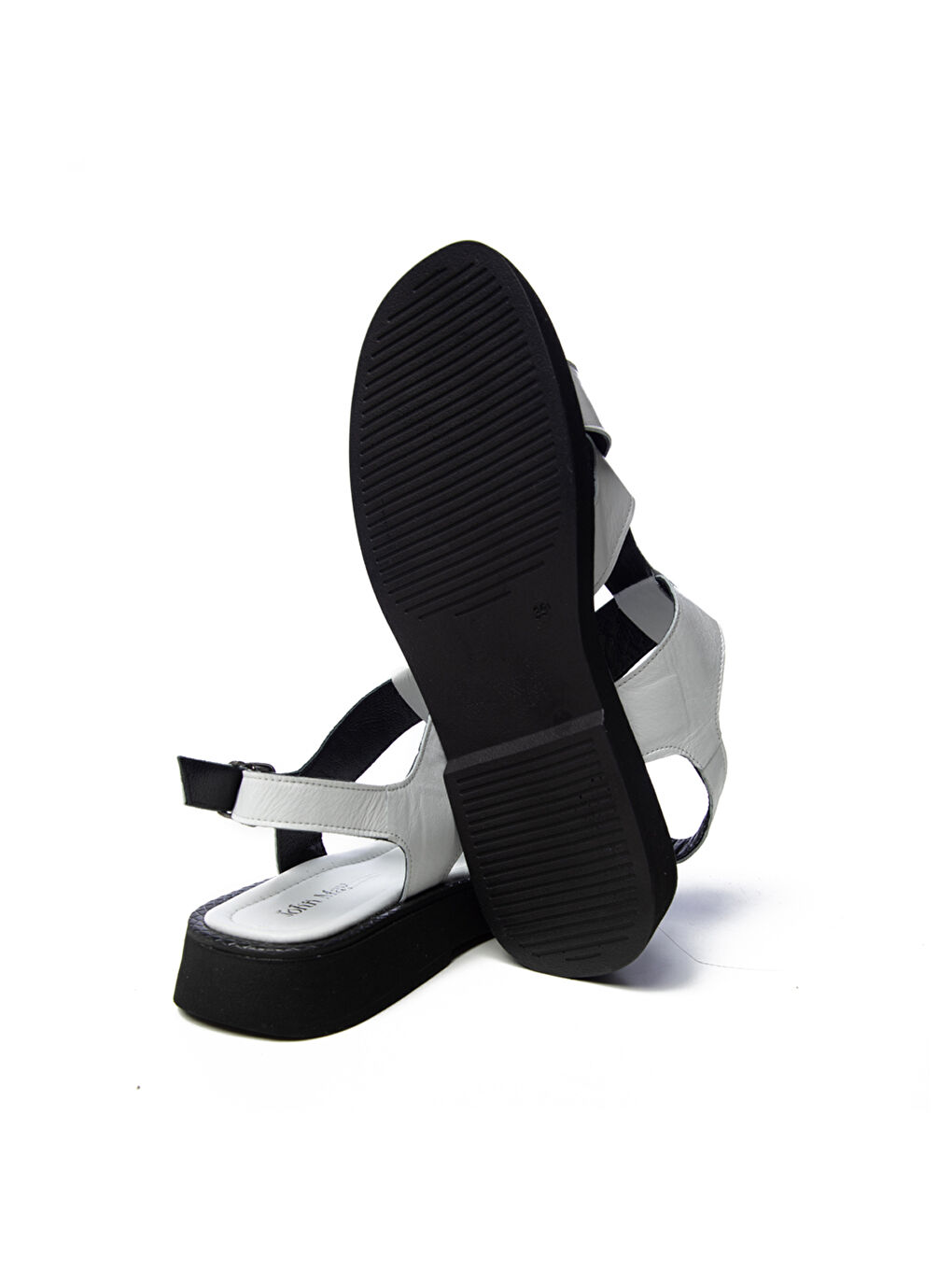 Kadın Sandalet GTN-20763 Beyaz Analin-4