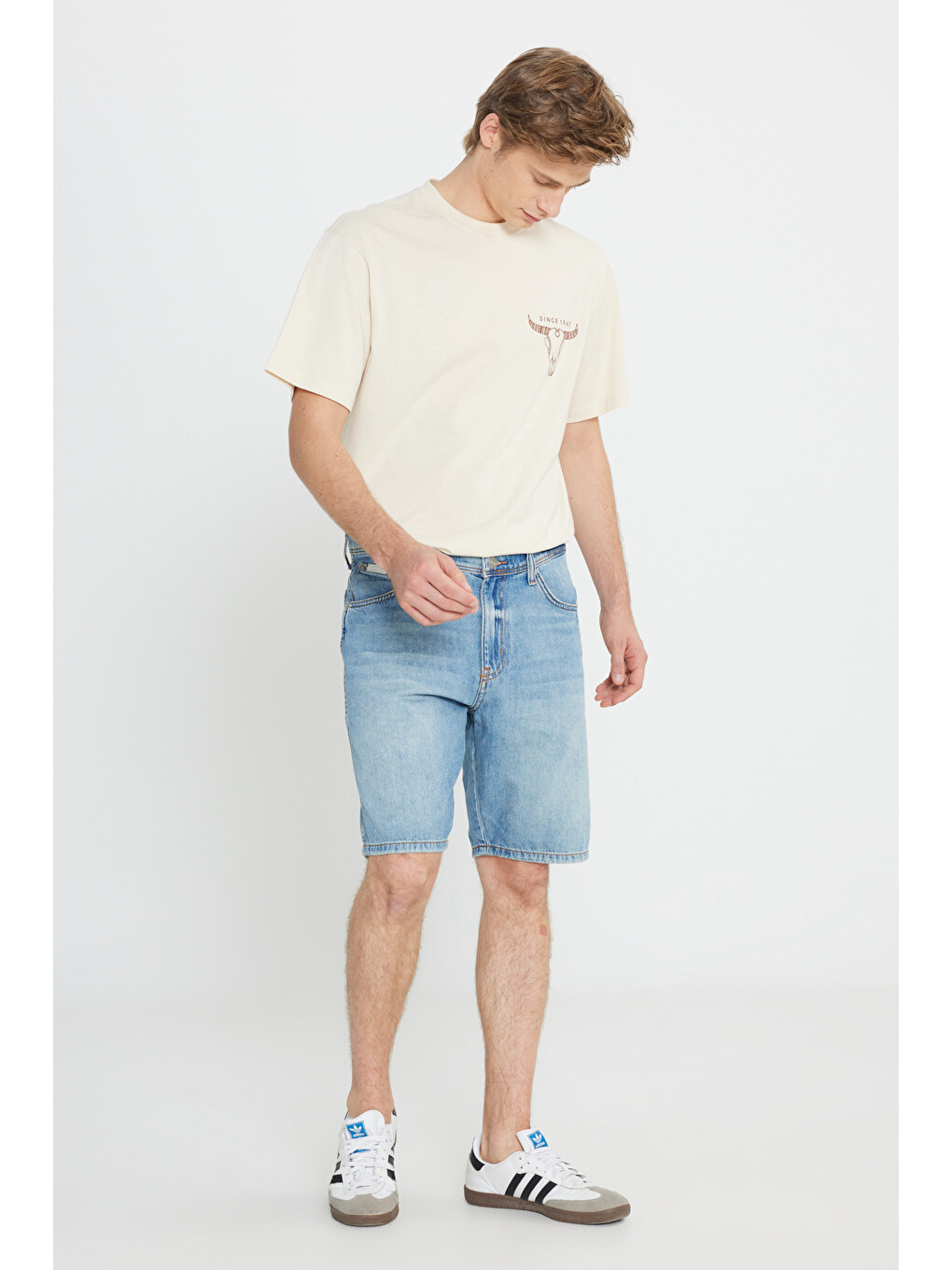 Regular Fit Normal Kesim Normal Bel %100 Pamuk Açık Mavi Jean Şort
