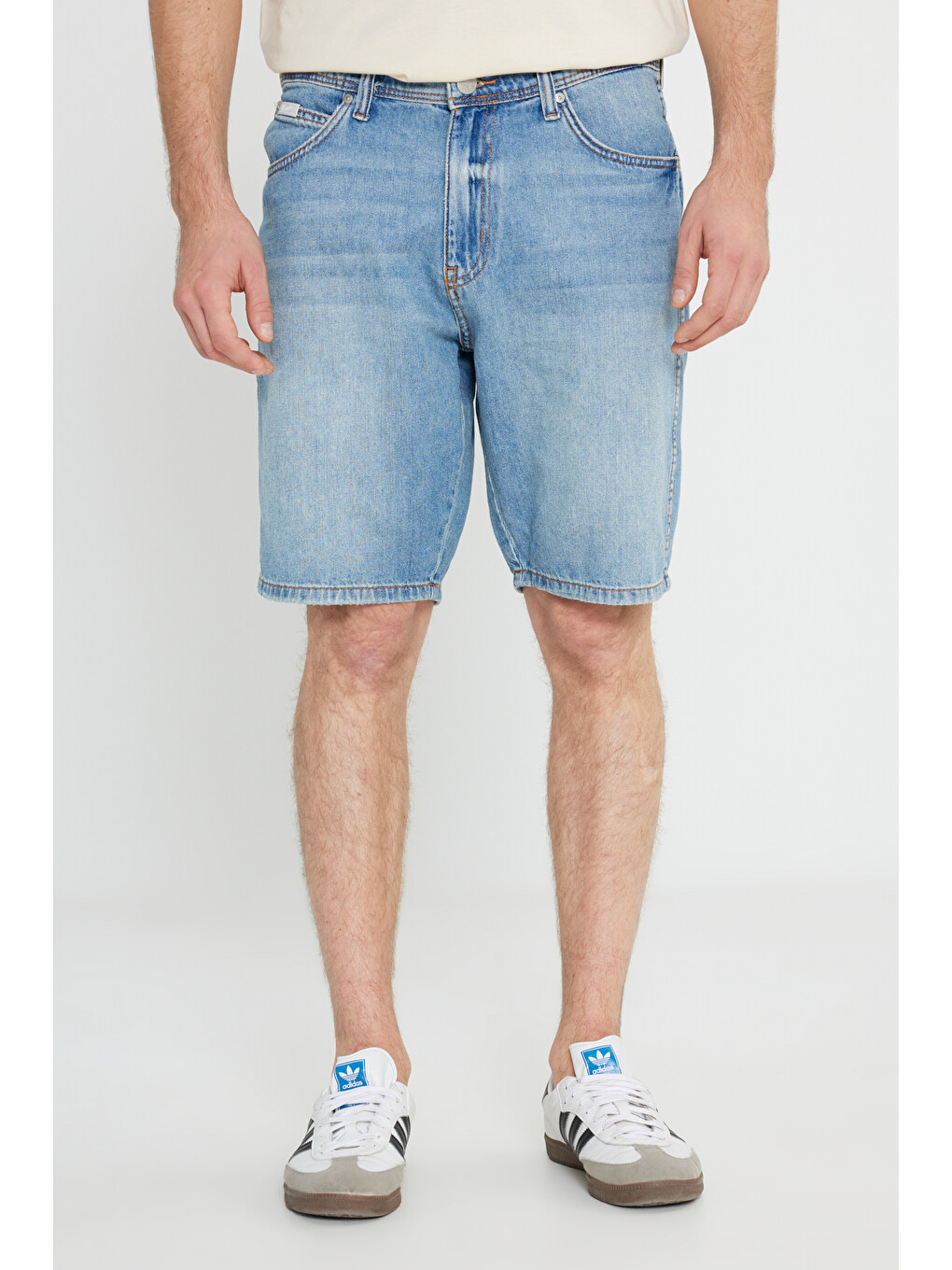 Regular Fit Normal Kesim Normal Bel %100 Pamuk Açık Mavi Jean Şort-2