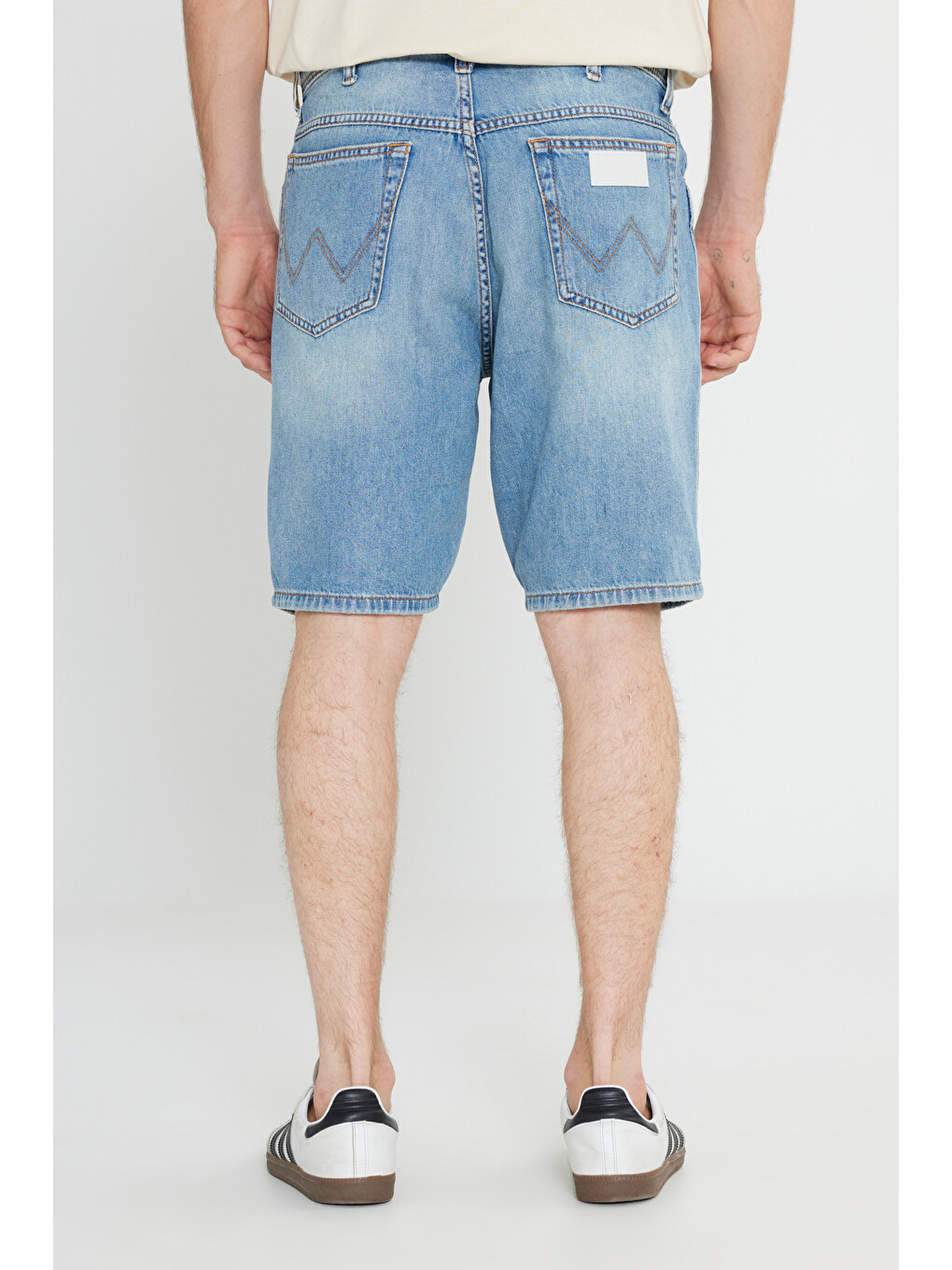 Regular Fit Normal Kesim Normal Bel %100 Pamuk Açık Mavi Jean Şort-3