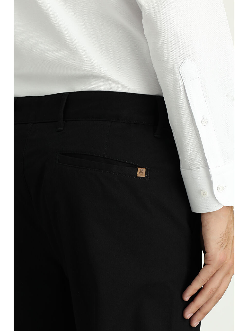 Siyah Regular Fit Elastanlı Kanvas / Chino Pantolon-4