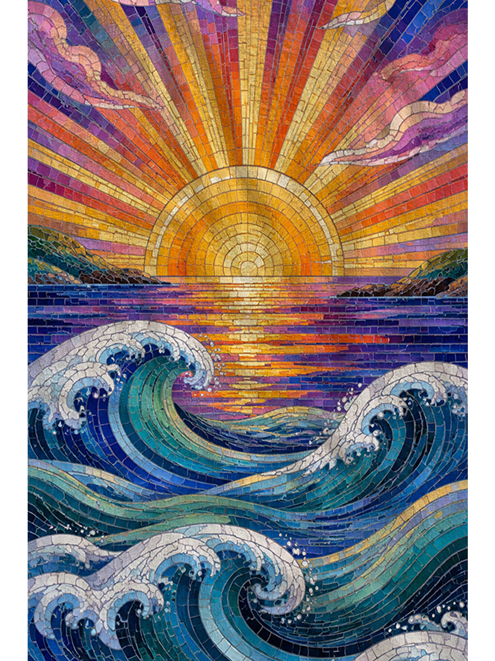 Turuncu Psychedelic Güneş Dalga Desenli 70x150 Plaj Havlusu - Dijital Baskılı Solmaz Banyo Havlusu-1