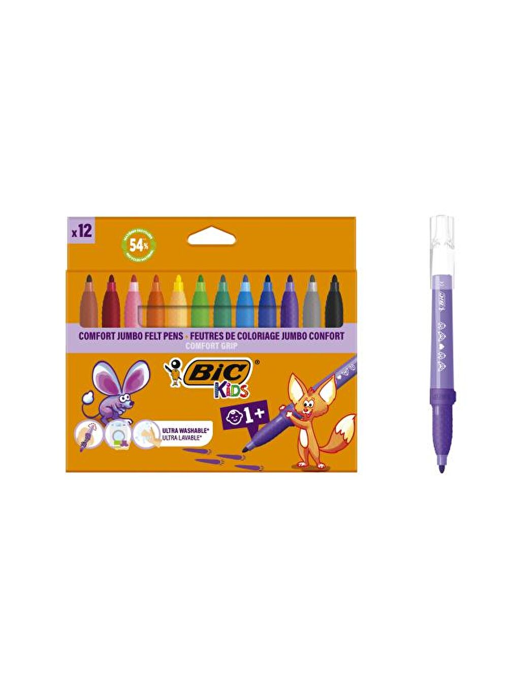 Bic Karışık Comfort Jumbo Keçeli Boya Kalemi 12'li - 4