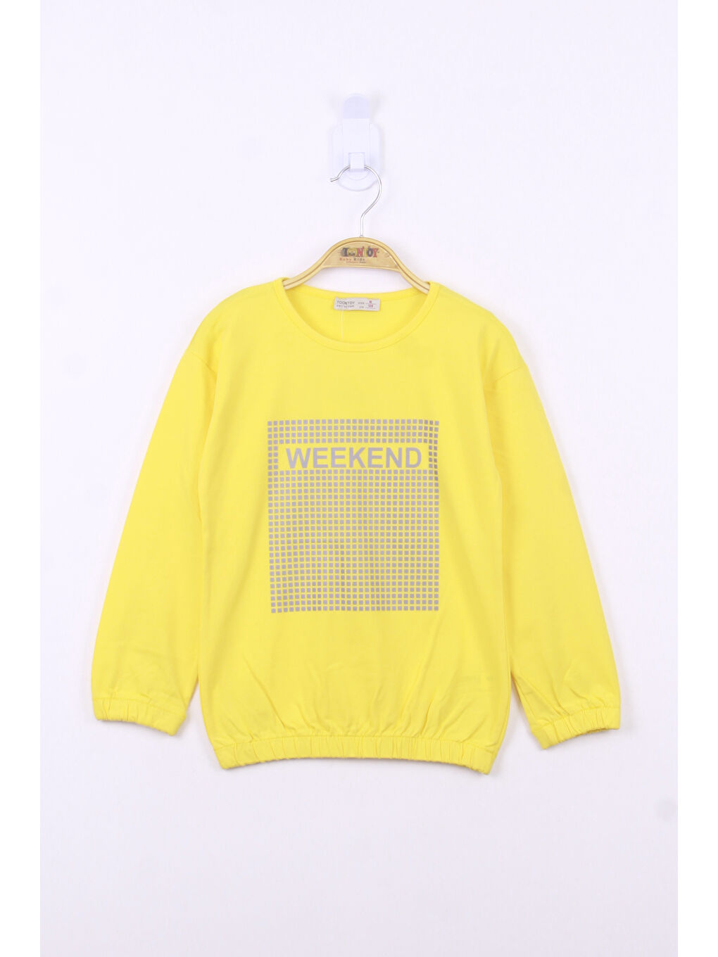 Sarı Kız Çocuk Weekend Baskılı Tişört