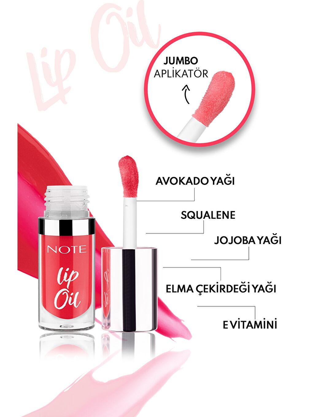 Note Lip Oil 40 Sugar Red Nemlendirici ve Parlatıcı Dudak Bakım Yağı - Kırmızı-2
