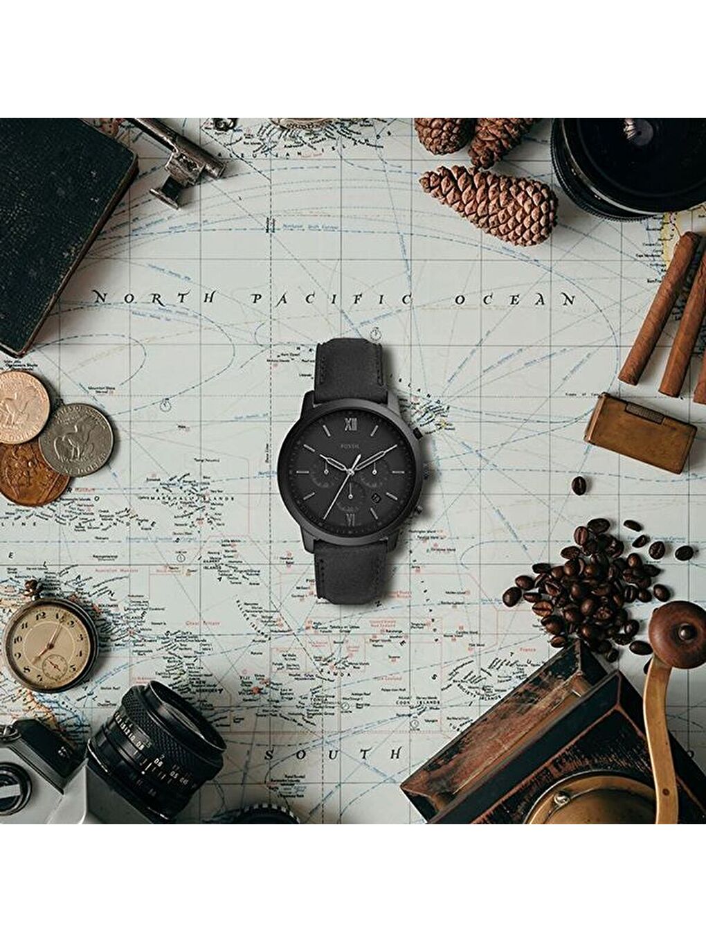 Siyah FFS5503 Erkek Kol Saati-3