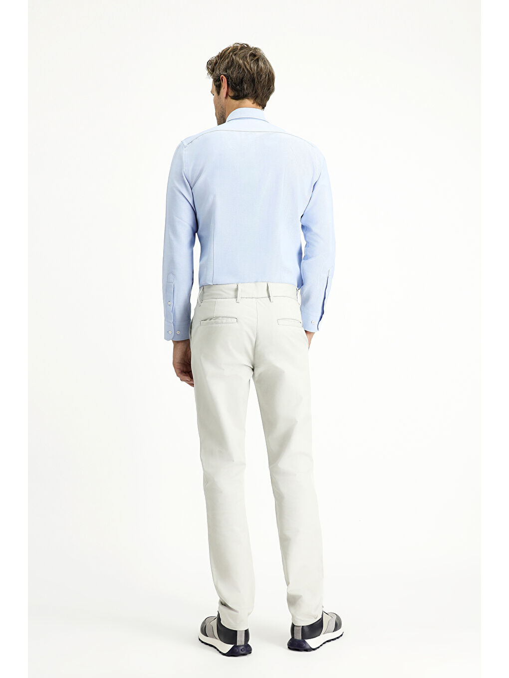 Bej Regular Fit Elastanlı Kanvas / Chino Pantolon-2