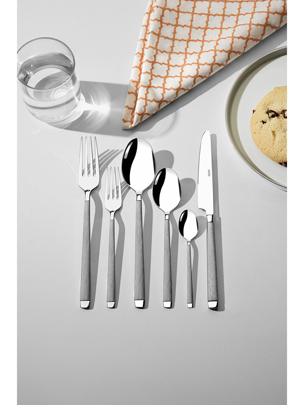 Gri Maria Saten 12 Kişilik 72 Parça Kutulu Çatal Kaşık Bıçak Takımı