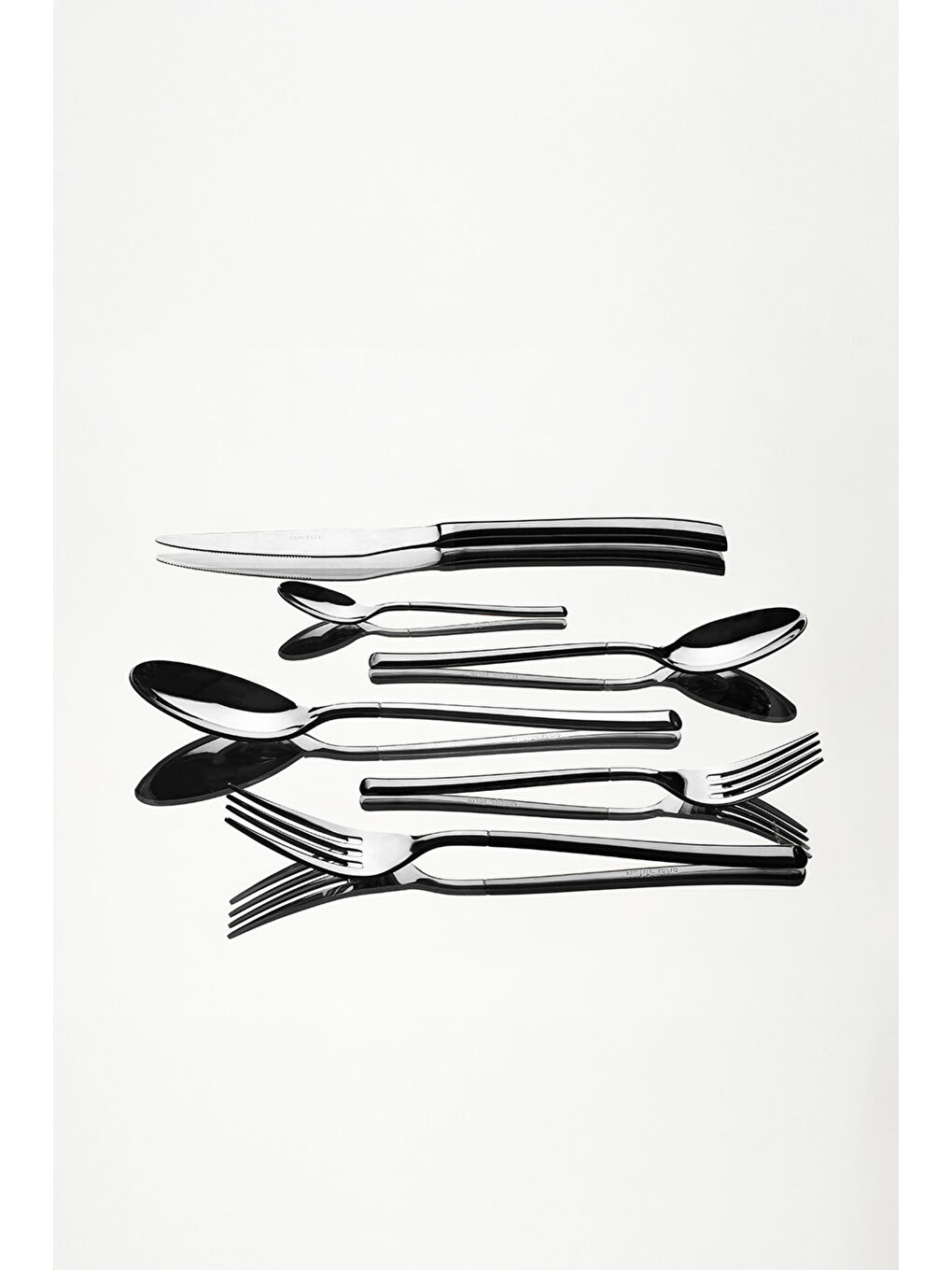 Gri Elegance Saten 12 Kişilik 72 Parça Kutulu Çatal Kaşık Bıçak Takımı-2