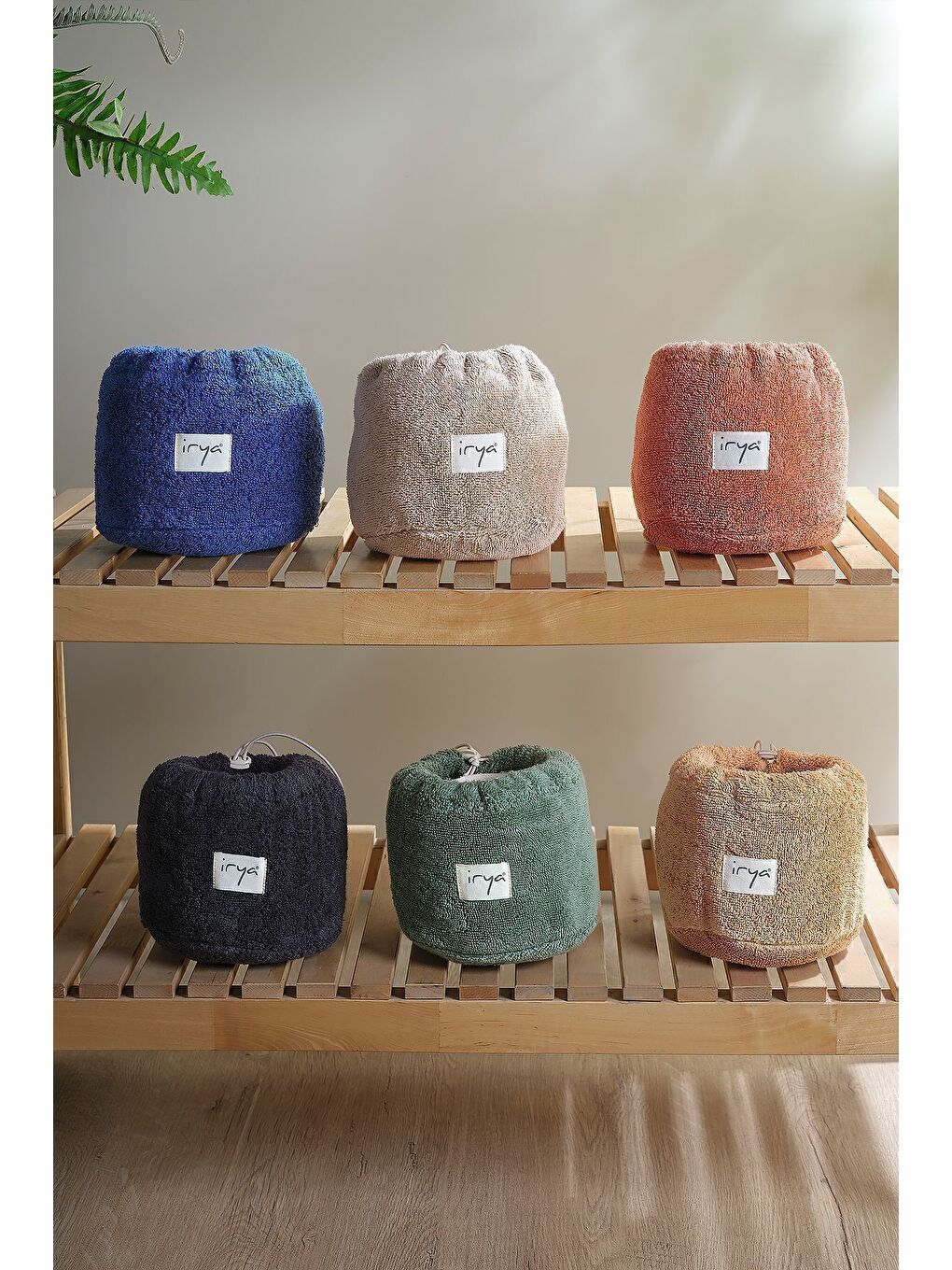 Bouquet Çantalı 4'lü El Havlusu Ördek Mavisi-Beyaz-3