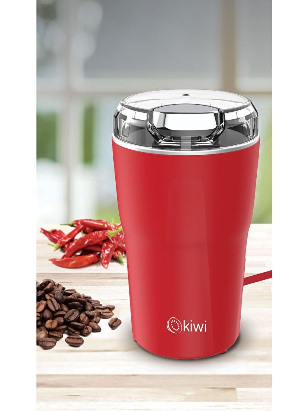 Kspg-4819 Paslanmaz Çelik Kahve ve Baharat Öğütücü Kırmızı-1
