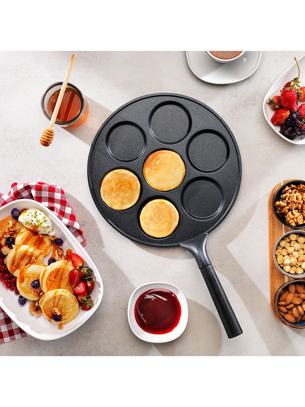 Pro Cast Döküm Pankek Tavası 28 Cm-Siyah