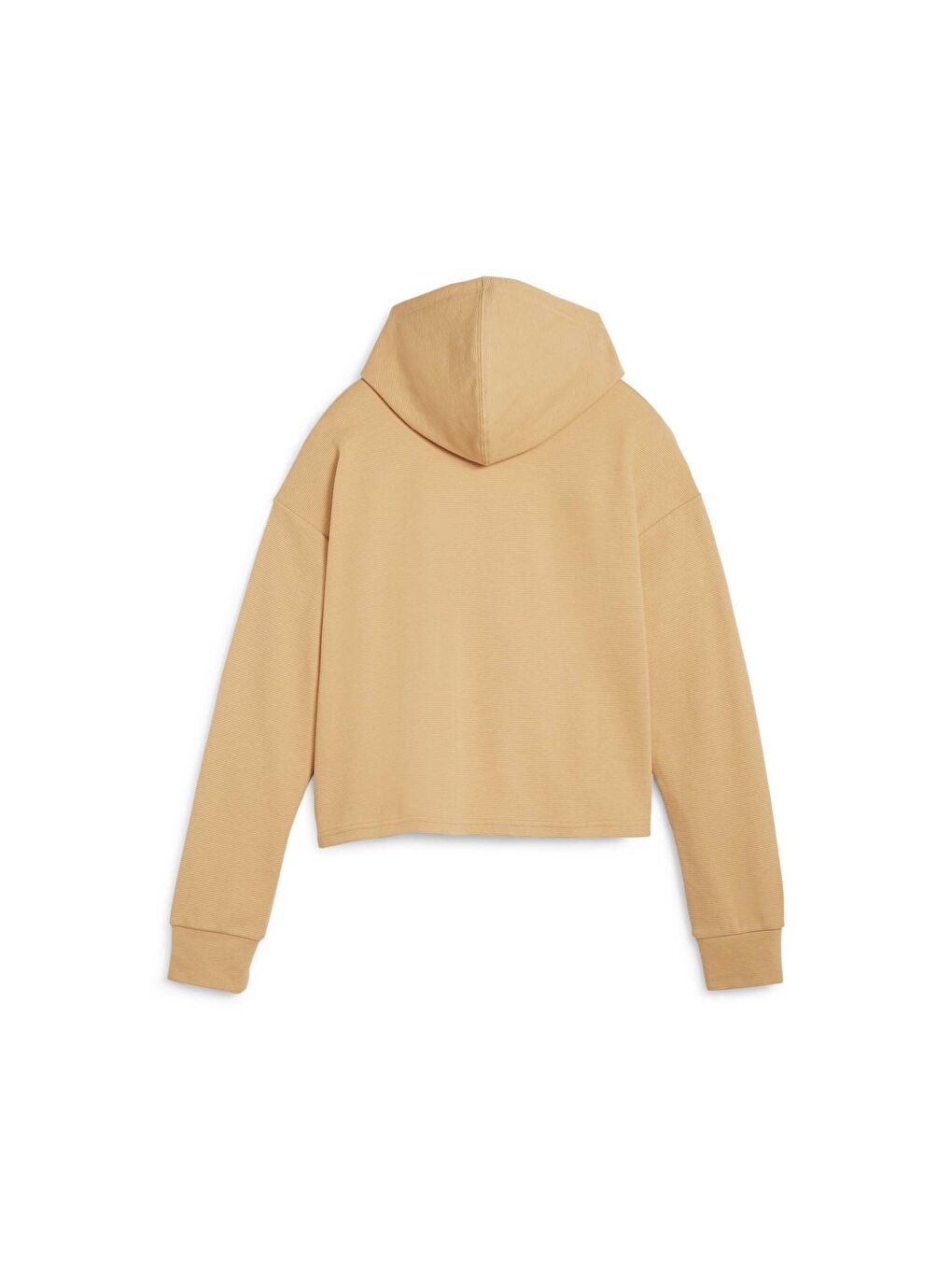 Sarı ESS+ Kadın Kısa Kesim Kapüşonlu SWEATSHIRT-5