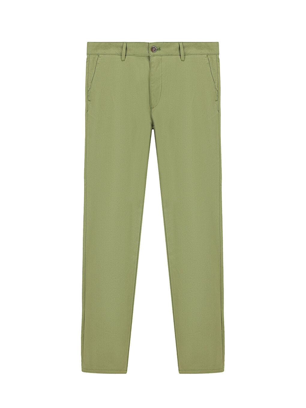 Yeşil Regular Fit Elastanlı Kanvas / Chino Pantolon-4