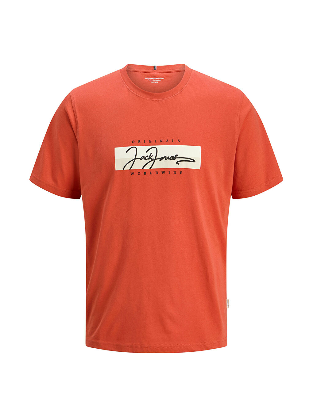 Frederiksberg Box Script Erkek Kırmızı Yuvarlak Yaka Tişört