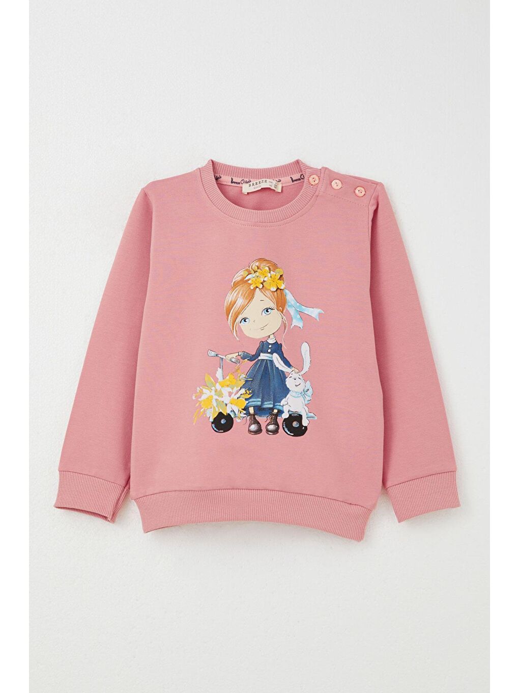 Pembe Kız Bebek Eşofman Takım Scooter Kız Baskılı Gülkurusu (1.5-2 Yaş)-1