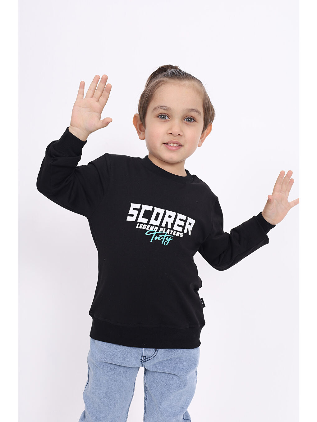 Toontoykids Siyah Erkek Çocuk Baskılı Sweatshirt