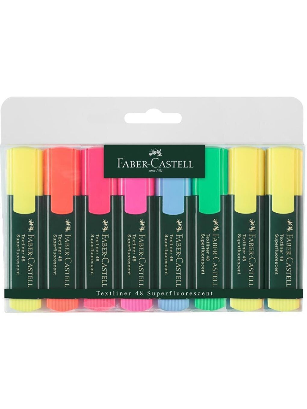 FABER CASTELL 6+2 Fosforlu Kalem YEŞİL GÖVDELİ 15 48 62