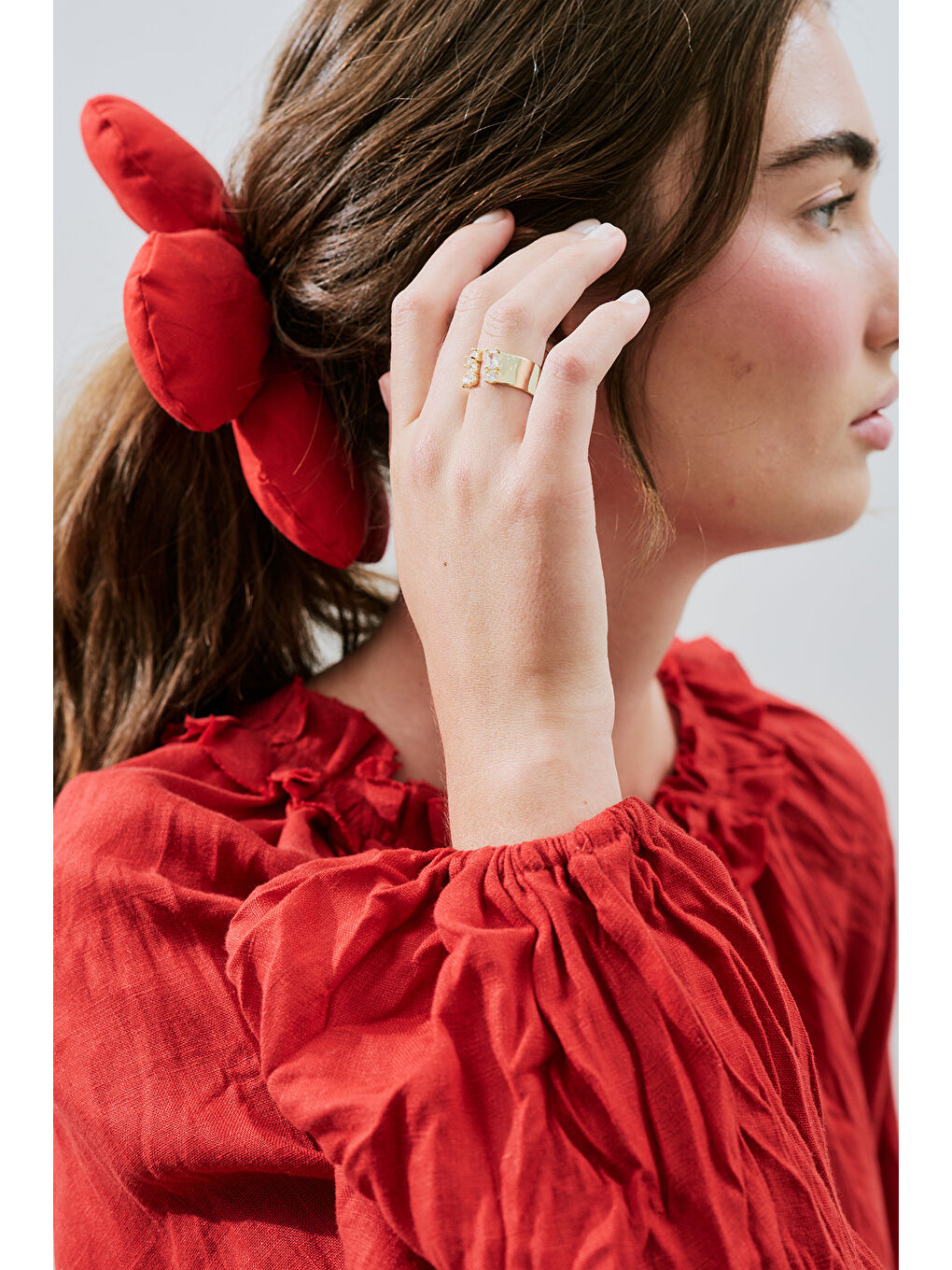 Beyaz Elara Tasarım Yüzük Standart-2