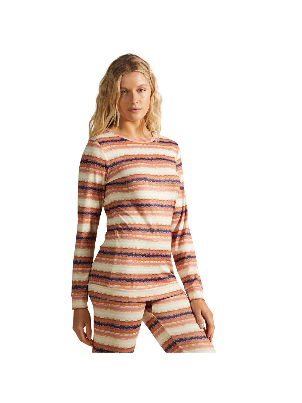 Bej Warm Up Tech Ls Kadın Turuncu İçlik Üst-2