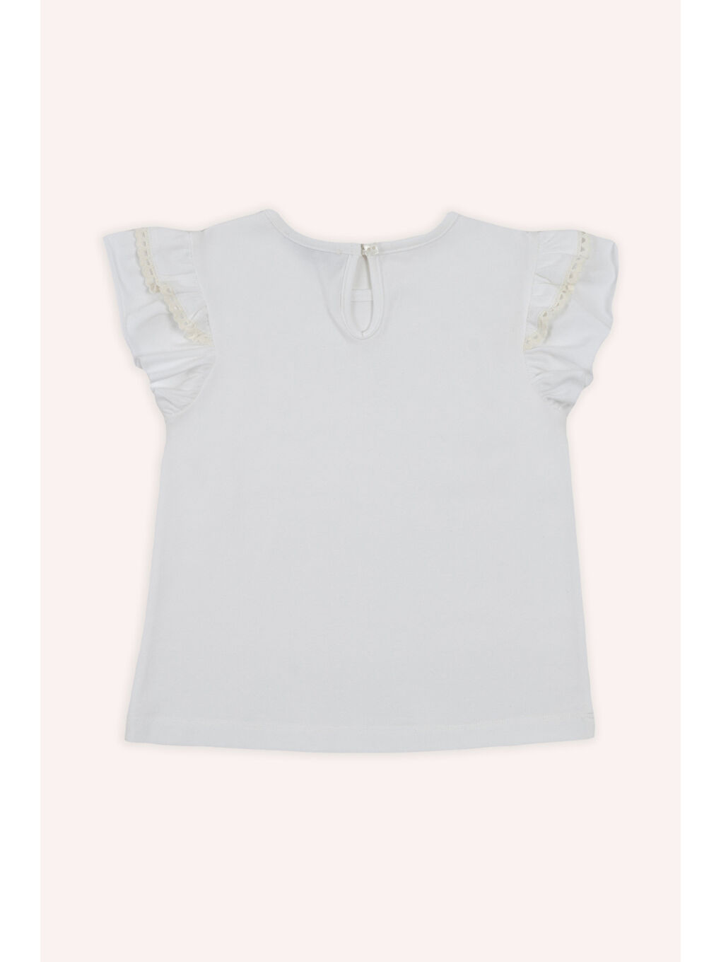 Kız Çocuk Kısa Kollu T-Shirt Beyaz-1