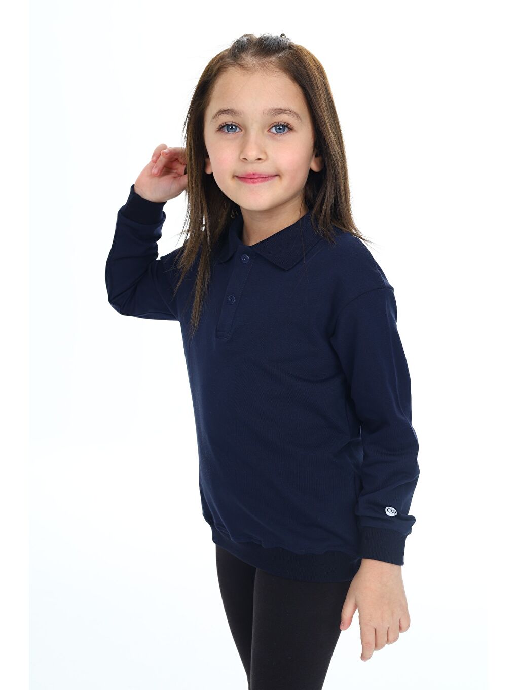 Lacivert Kız Çocuk Baskılı Sweatshirt