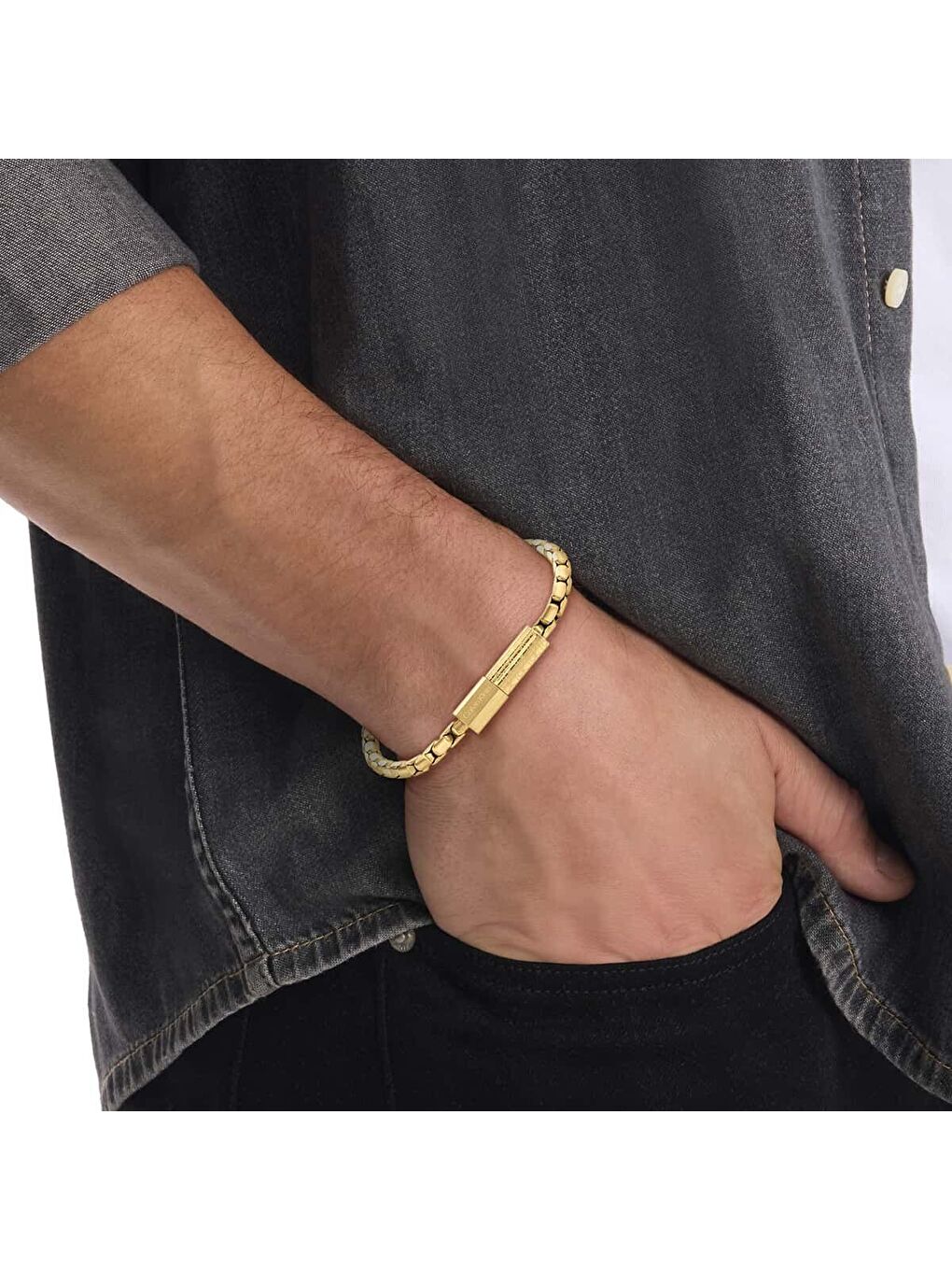 Sarı CKJ35100095 Erkek Bileklik-2