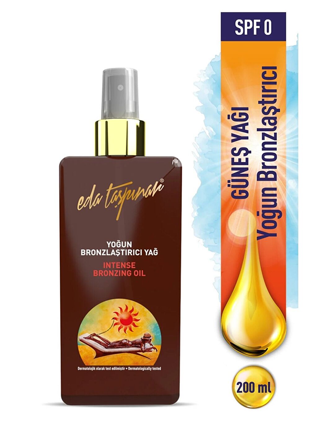 Yoğun Bronzlaştırıcı Yağ Sprey Kapak - 200 ml