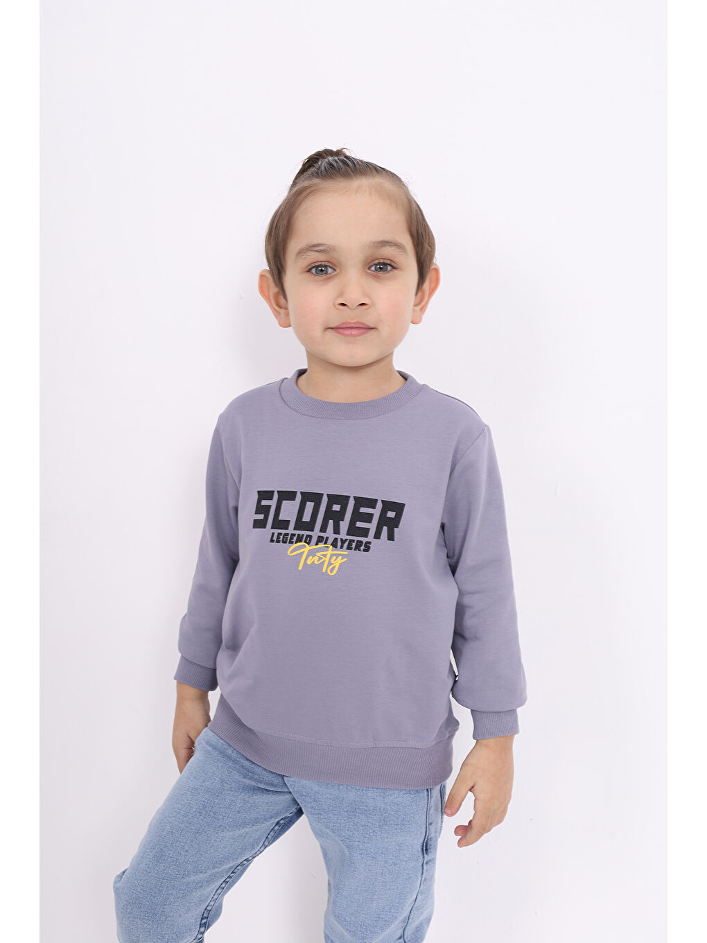 Toontoykids Gri Erkek Çocuk Baskılı Sweatshirt