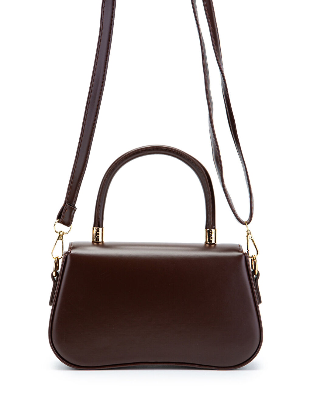 Kapaklı Baget Adel Çapraz Kadın Çanta Kahverengi-3