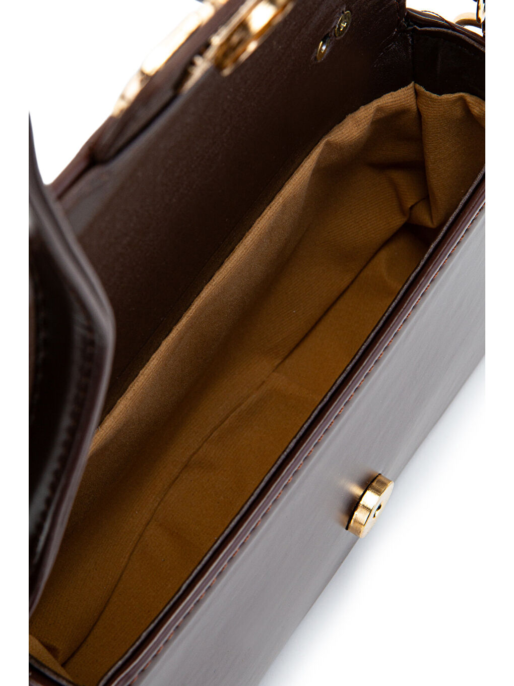 Kapaklı Baget Adel Çapraz Kadın Çanta Kahverengi-4