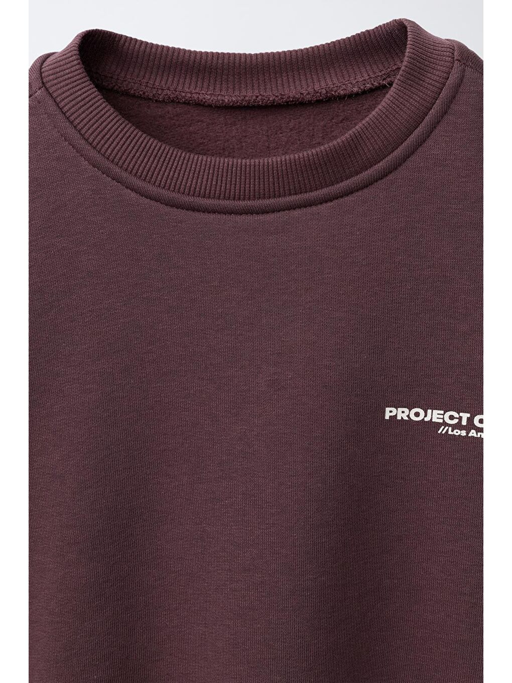 Unisex Çocuk Pamuklu Bordo Minimal Baskılı Eşofman Takımı – Rahat Kesim-2