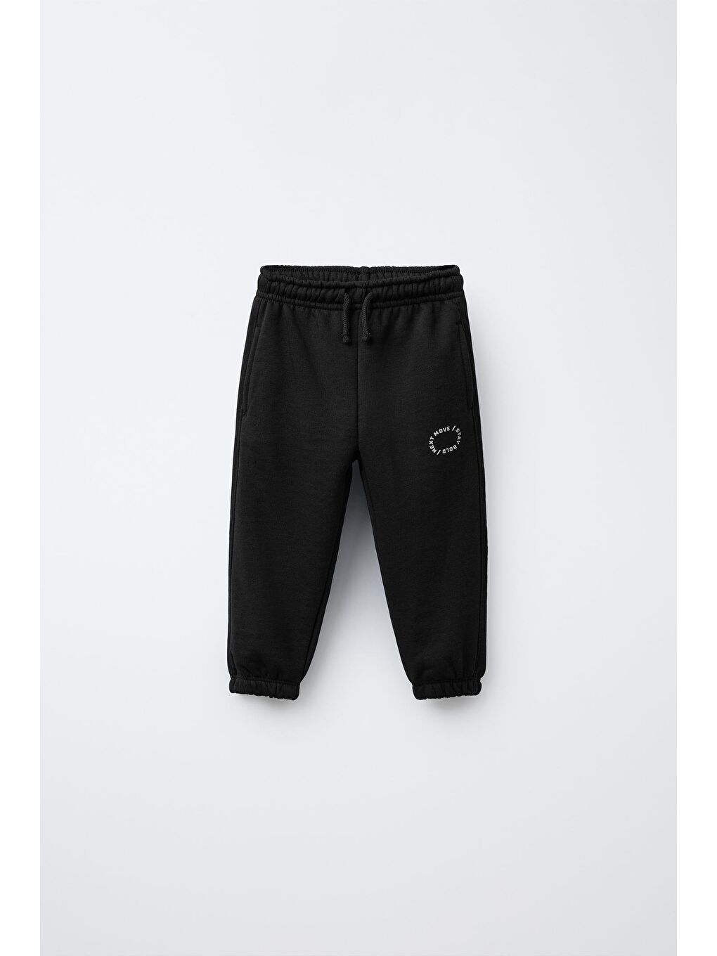 Erkek Çocuk Pamuklu Siyah Minimal Baskılı Eşofman Takımı – Rahat Kesim-5