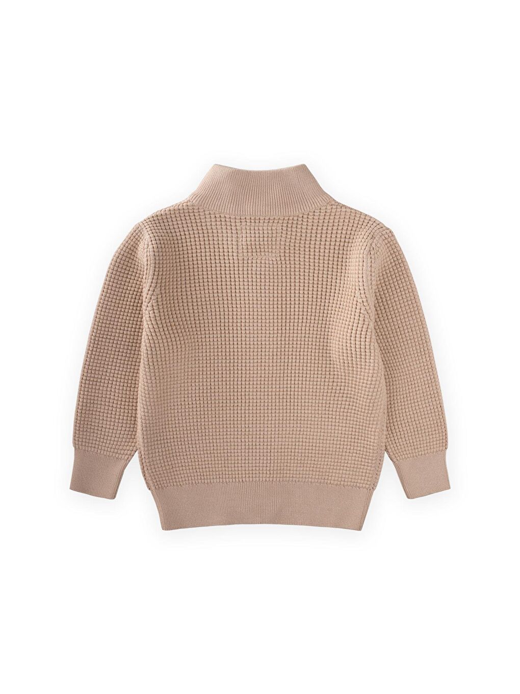 Selanik Fermuarlı Triko Hırka 2-11 Yaş Bej-1