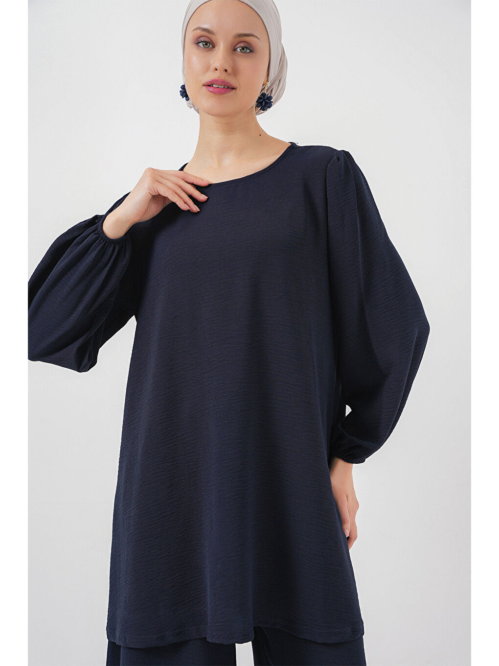 Ayrobin Tunik Pantolon Alt Üst Takım 6712 - Lacivert-2